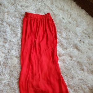 Shear summer red skirt (long)